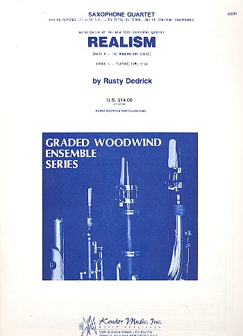 Realism for 4 saxophones (SATBar)&nbsp;&nbsp;score and parts&nbsp;&nbsp;