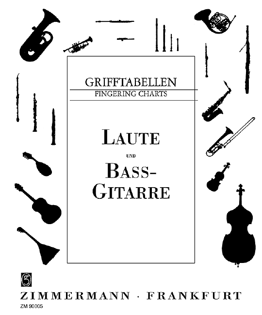 Grifftabelle&nbsp;&nbsp;für schwedische Laute und E-Bass (Bassgitarre)&nbsp;&nbsp;