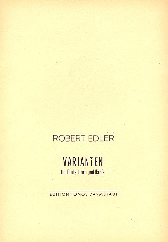 Varianten für Flöte, Horn und Harfe  Spielpartitur  