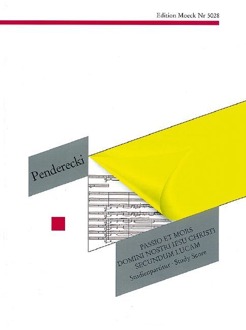 Passio et mors donini nostri Iesu Christi secundum lucam  für Soli, gem Chor und Orchester  Studienpartitur