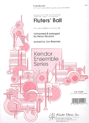 Fluters' Ball: for 4 flutes and piano  with optional guitar, bass and drums  parts