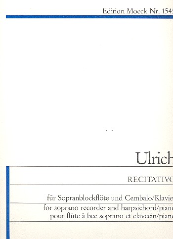 Recitativo für Sopranblockflöte und Cembalo&nbsp;&nbsp;(Klavier)&nbsp;&nbsp;