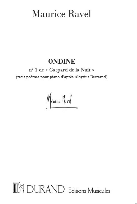 Ondine &nbsp;&nbsp;pour piano&nbsp;&nbsp;