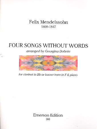 4 songs without Words for  clarinet (basset horn in f) and piano  
