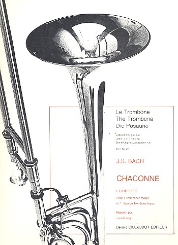 Chaconne&nbsp;&nbsp;pour 4 trombones ténors et une tuba (trombone basse)&nbsp;&nbsp;partitions et parties