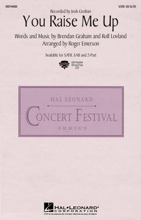 You raise my up  for mixed chorus and instruments  chorus score