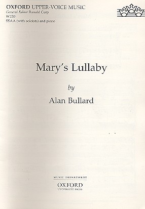 Mary's Lullaby for female  chorus and piano  score