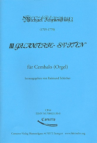 3 Galanterie-Suiten für Cembalo (Orgel)    