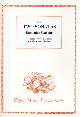 2 Sonatas for 4 vioals (violin and 3 violas)  score and parts  