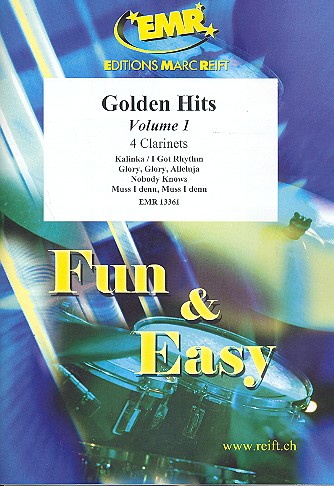 Golden Hits vol.1 for 4 clarinets&nbsp;&nbsp;score and parts&nbsp;&nbsp;