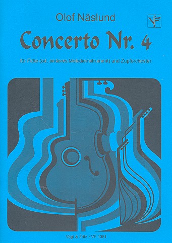 Konzert Nr.4  für Flöte (Melodieinstrument) und Zupforchester  Partitur