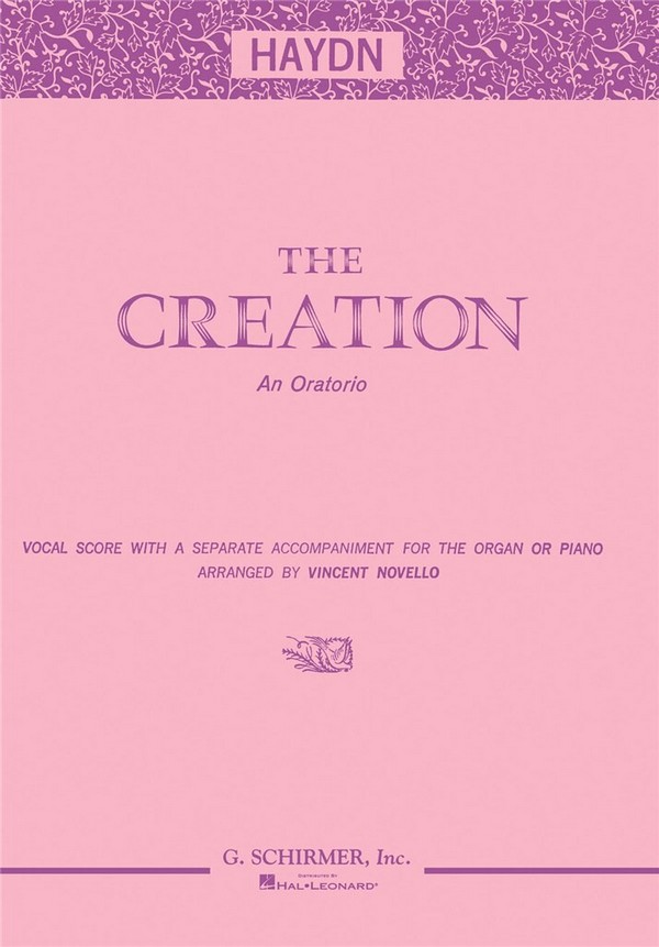 The Creation Vocal score with&nbsp;&nbsp;a separate accompaniment for&nbsp;&nbsp;organ (piano)
