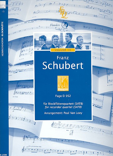 Fuge D952&nbsp;&nbsp;für 4 Blockflöten (SATB)&nbsp;&nbsp;Partitur und Stimmen