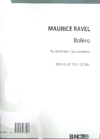 Bolero für Orchester&nbsp;&nbsp;Partitur&nbsp;&nbsp;
