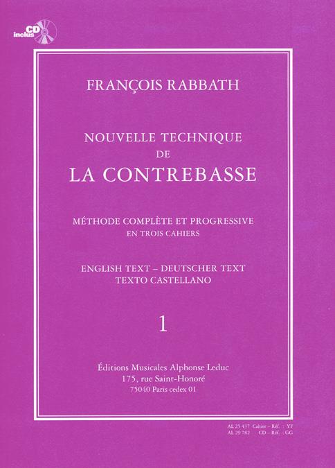 Nouvelle technique de la contrebasse vol.1 (+CD)&nbsp;&nbsp;pour contrebasse (fr/en/dt/kat)&nbsp;&nbsp;