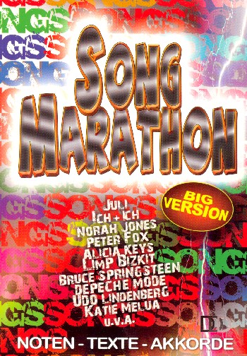 Song Marathon Big Version  Songbook Melodie/Texte/Akkorde  