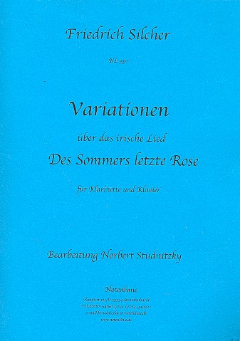 Variationen über das irische Lied 'Des Sommers letzte Rose'&nbsp;&nbsp;für Klarinette und Klavier&nbsp;&nbsp;