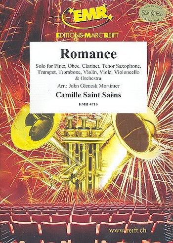 Romance Solo for flute, oboe, clarinet,&nbsp;&nbsp;tenor sax, trumpet, trombone, violin, viola,&nbsp;&nbsp;violoncello and orchestra,  score and parts