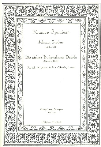 Die sieben Busspsalmen Davids  für hohe Singstimme und Bc  