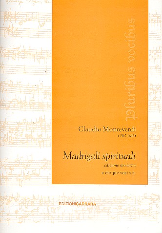 Madrigale spirituali a 5 voci&nbsp;&nbsp;Partitura&nbsp;&nbsp;