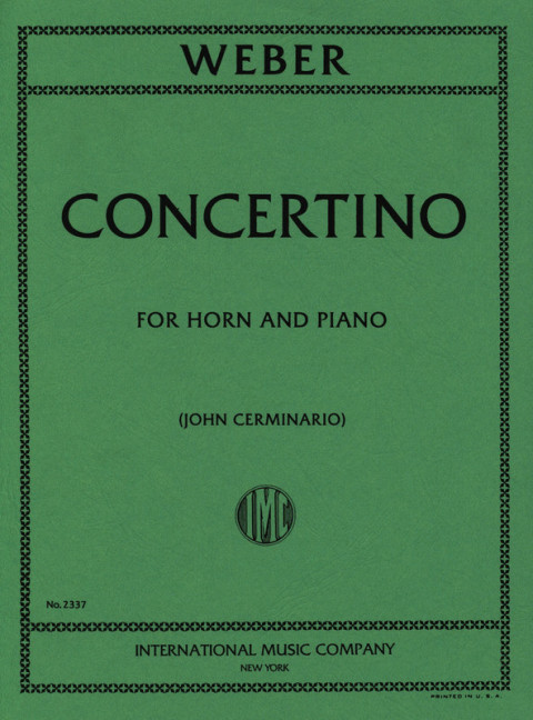 Concertino e minor op.45  for horn and orchestra  for horn and piano