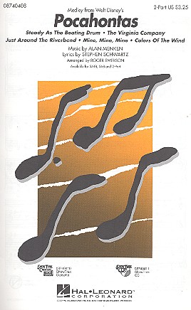 Pocahontas (Medley)  for 2-part chorus and piano  score