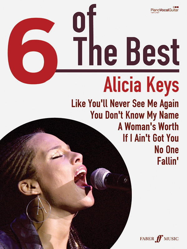 6 of the Best: Alicia Keys  piano/vocal/guitar  songbook 