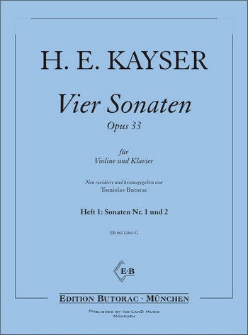 4 Sonaten op.33 Band 1 (Nr.1 und 2)  Violine und Klavier  