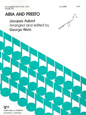 Aria and presto for clarinet and piano    