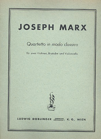 Quartetto in modo classico  für 2 Violinen, Viola und Violoncello  Stimmen