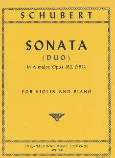 Sonata A major op.162 D574&nbsp;&nbsp;for violin and piano&nbsp;&nbsp;