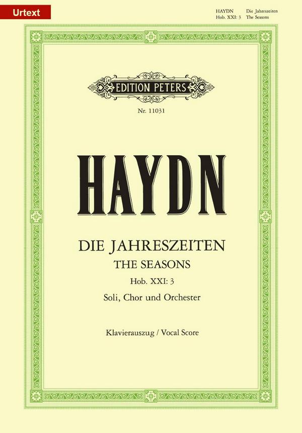 Die Jahreszeiten Hob.XXI:3  für Soli, gem Chor und Orchester  Klavierauszug (dt/en),  Neuausgabe 2009