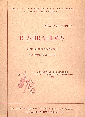 Respirations pour saxophone  alto et piano  