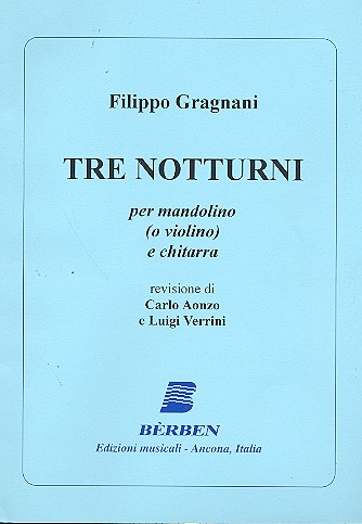 3 Notturni per mandolino (violino) e chitarra  partitura  
