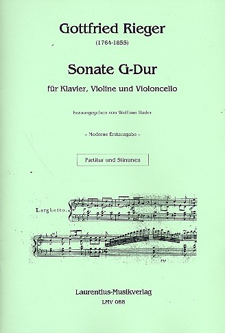 Sonate G-Dur für Violine, Violoncello  und Klavier  Stimmen