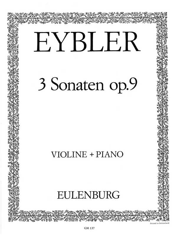 3 Sonaten op.9  für Violine und Klavier  
