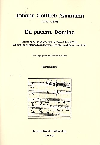 Da Pacem Domine für  Soli, gem Chor  und Orchester  Partitur