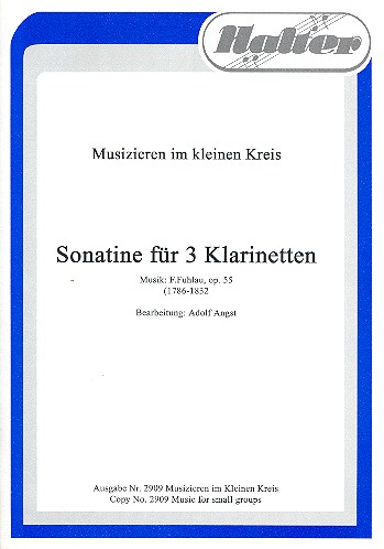 Sonatine op.55 für 3 Klarinetten&nbsp;&nbsp;Partitur und Stimmen&nbsp;&nbsp;
