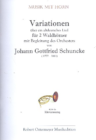 Variationen F-Dur für 2 Hörner und  Orchester für 2 Hörner und Klavier  Stimmen