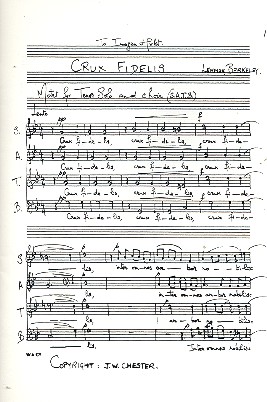Crux fidelis for tenor and mixed chorus  a capplella  score,  archive copy