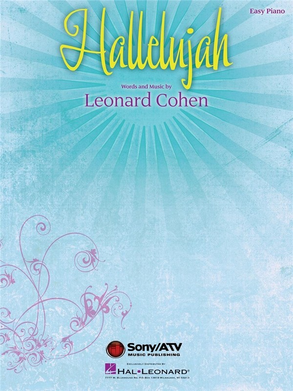 Hallelujah  for easy piano (with lyrics and chords)  