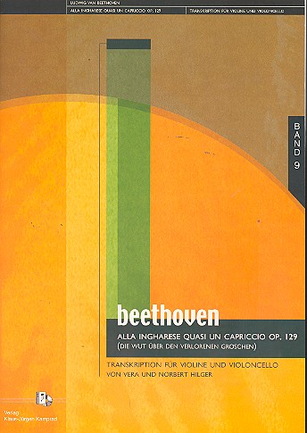 Die Wut über den verlorenen Groschen op.129  für Violine und Violoncello  Partitur und Stimmen