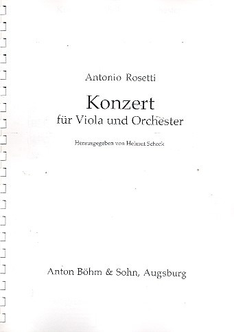 Konzert  für Viola und Orchester  Partitur