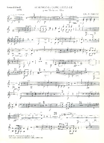 Sinfonia concertante D-Dur&nbsp;&nbsp;für Violine, Viola und Orchester&nbsp;&nbsp;Harmonie (Horn 1 + 2 in D)