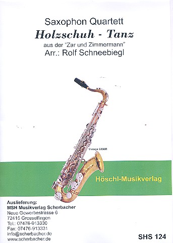 Holzschuh-Tanz aus Zar und  Zimmermann für 4 Saxophone  