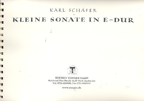 Kleine Sonate E-Dur  für Klavier  