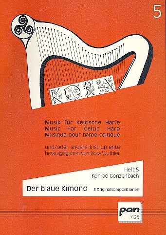 Der blaue Kimono für keltische Harfe&nbsp;&nbsp;&nbsp;&nbsp;