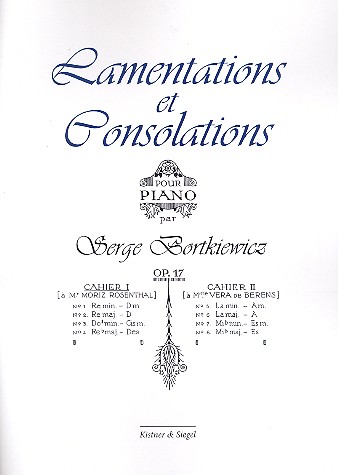 Lamentations et Consolations op.17vol.1 (nos.1-4)    für Klavier  