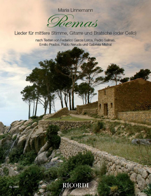 Poemas für Gesang (mittel), Gitarre&nbsp;&nbsp;und Viola (Violoncello)&nbsp;&nbsp;Partitur und Stimmen