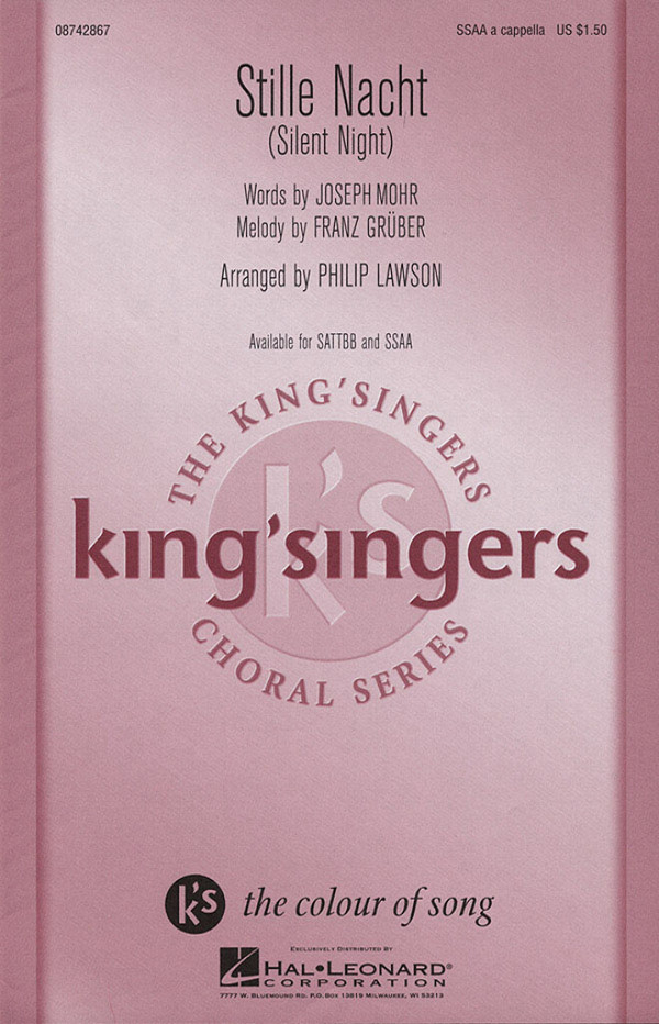 Stille Nacht for female chorus  (SSAA) a cappella  score